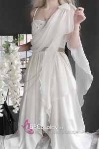 Đồ Thiên Sứ Ánh Sáng Nữ Thần Vải Voan Lụa Cao Cấp Thêu Hoạ Tiết