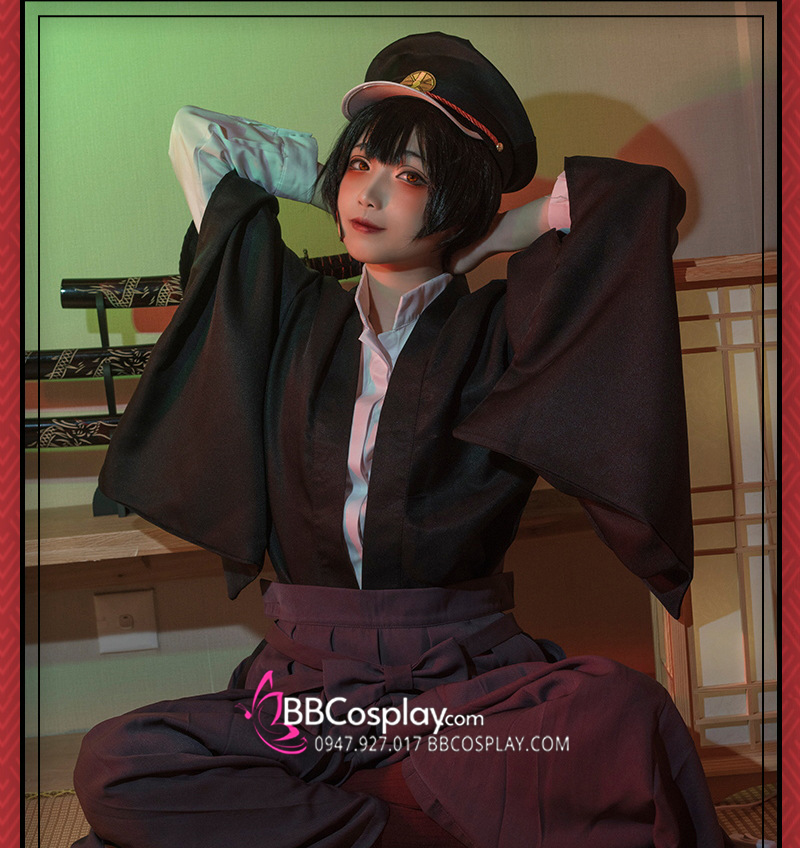 Bộ Hakama Cosplay Hanako-Kun Ma Nhà Xí Có Nón