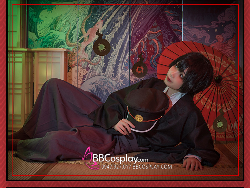 Bộ Hakama Cosplay Hanako-Kun Ma Nhà Xí Có Nón