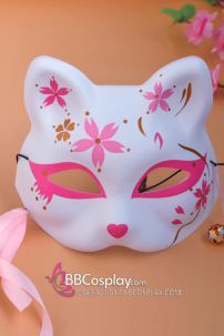 Mặt Nạ Nhật Hoa Anh Đào Màu Hồng Trắng