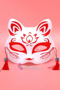 Mặt Nạ Hồ Ly - Màu Đỏ Hoa Sen