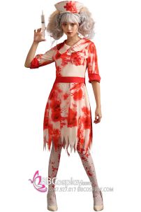 Bộ Zombie Y Tá Hoá Trang Halloween