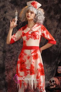 Bộ Zombie Y Tá Hoá Trang Halloween