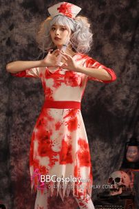 Bộ Zombie Y Tá Hoá Trang Halloween