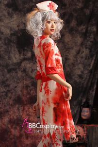 Bộ Zombie Y Tá Hoá Trang Halloween