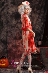 Bộ Zombie Y Tá Hoá Trang Halloween