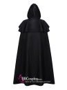 Unisex Bộ Áo Choàng Phù Thủy Halloween Đen Trơn