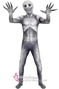 Quần Áo Quái Vật Kinh Dị Bộ Xương Neon Halloween Jumsuit