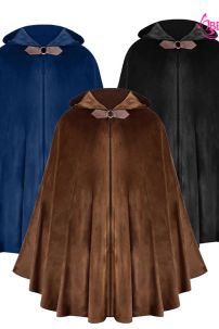 Choàng Có Nón Dáng Ngắn Khoen Tròn - Màu Đen