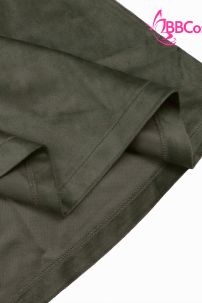 Choàng Có Nón Dáng Ngắn Khoen Tròn - Màu Đen