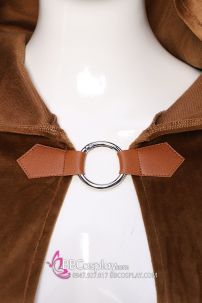 Choàng Khoác Phù Thuỷ Pháp Sư Nâu Nhung Có Khoen