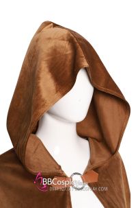 Choàng Khoác Phù Thuỷ Pháp Sư Nâu Nhung Có Khoen