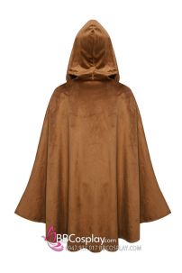 Choàng Khoác Phù Thuỷ Pháp Sư Nâu Nhung Có Khoen