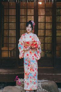 Áo Yukata Nhà Hàng Trà Đạo Nhật Tặng Kèm Thắt Lưng