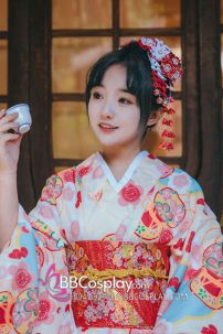 Áo Yukata Nhà Hàng Trà Đạo Nhật Tặng Kèm Thắt Lưng