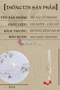 Du Múa Cổ Phong Nền Xanh Dương Hoá Mơ Trắng