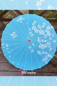 Du Múa Cổ Phong Nền Xanh Dương Hoá Mơ Trắng