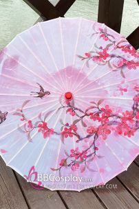 Dù Vải Hồng Phấn Hoa Và Én