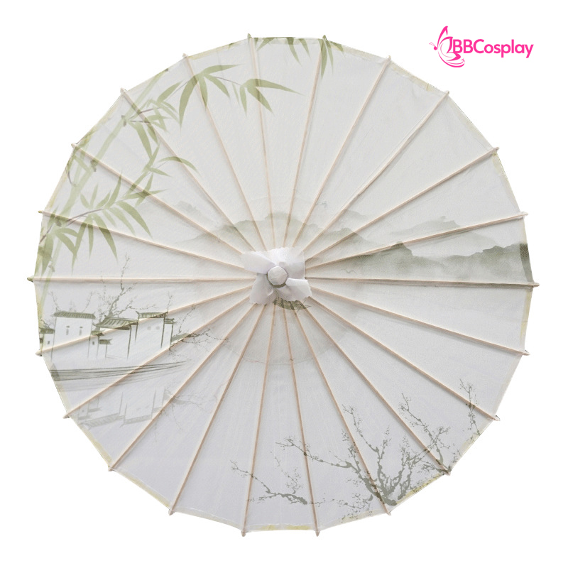 Dù Trắng Nhánh Tre Size 82Cm