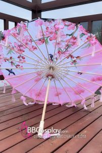 Ô Dù Vải Xuân Hạ Có Tua Rua