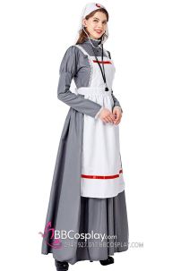 Váy Nữ Y Tá Màu Xám Halloween