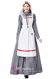 Váy Nữ Y Tá Màu Xám Halloween