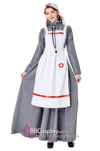 Váy Nữ Y Tá Màu Xám Halloween