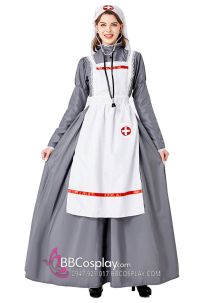 Váy Nữ Y Tá Màu Xám Halloween