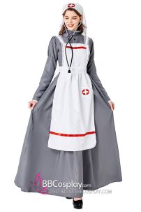 Váy Nữ Y Tá Màu Xám Halloween