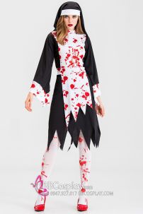 Trang Phục Nữ Sát Nhân Ma Sơ Bàn Tay Máu Halloween