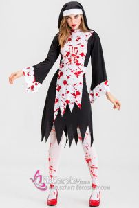 Hóa Trang Trang Phục Nữ Sát Nhân Ma Sơ Bàn Tay Máu Halloween Trang Phục Nữ Sát Nhân Ma Sơ Bàn Tay Máu Halloween