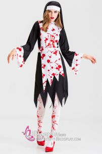 Trang Phục Nữ Sát Nhân Ma Sơ Bàn Tay Máu Halloween