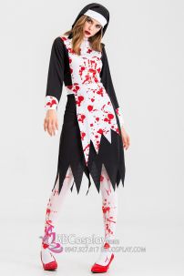 Trang Phục Nữ Sát Nhân Ma Sơ Bàn Tay Máu Halloween