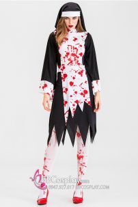 Trang Phục Nữ Sát Nhân Ma Sơ Bàn Tay Máu Halloween
