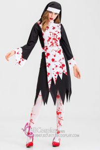 Trang Phục Nữ Sát Nhân Ma Sơ Bàn Tay Máu Halloween