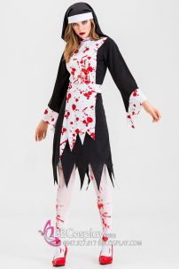 Trang Phục Nữ Sát Nhân Ma Sơ Bàn Tay Máu Halloween