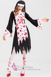 Trang Phục Nữ Sát Nhân Ma Sơ Bàn Tay Máu Halloween