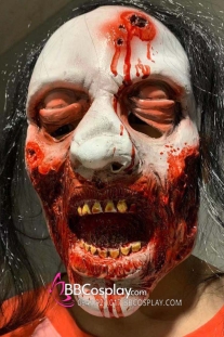 Mặt Nạ Xác Sống Có Tóc Halloween