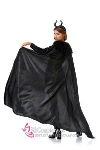 Váy Hoá Trang Phù Thuỷ Màu Đen Phối Lông Vũ Quyến Rũ