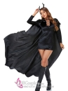 Váy Hoá Trang Phù Thuỷ Màu Đen Phối Lông Vũ Quyến Rũ