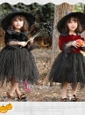 Đầm Hoá Trang Halloween Nhân Vật Phù Thuỷ Cho Bé Gái