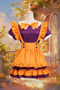 Trang Phục Maid Cam Phối Tím - Maid Bí Ngô