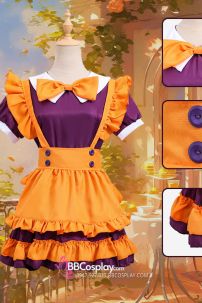 Trang Phục Maid Cam Phối Tím - Maid Bí Ngô