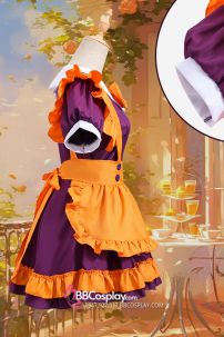 Trang Phục Maid Cam Phối Tím - Maid Bí Ngô