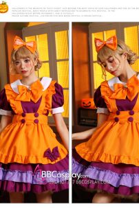 Trang Phục Maid Cam Phối Tím - Maid Bí Ngô