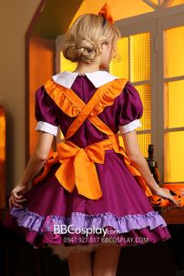 Trang Phục Maid Cam Phối Tím - Maid Bí Ngô