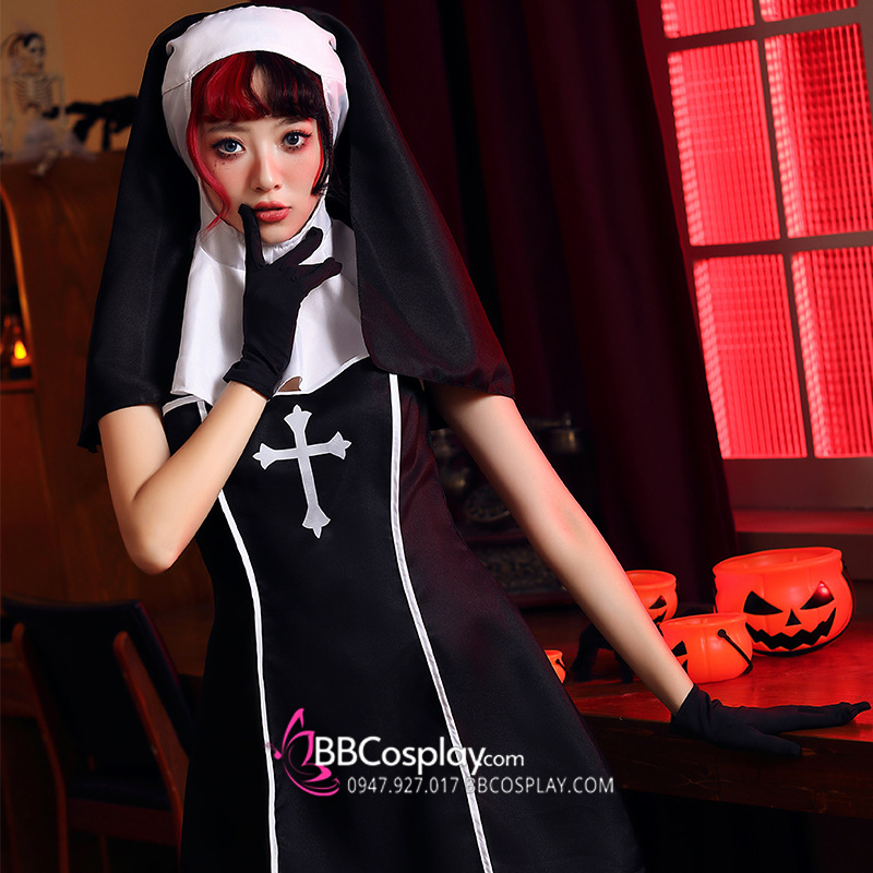 Váy Hoá Trang The Nun Sexy Halloween Gothic