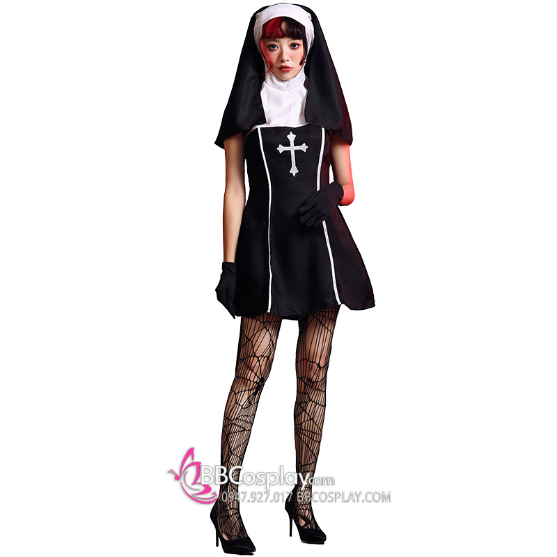 Váy Hoá Trang The Nun Sexy Halloween Gothic