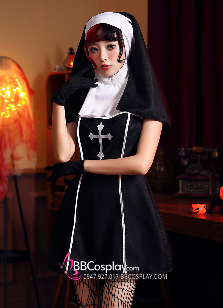 Váy Hoá Trang The Nun Sexy Halloween Gothic