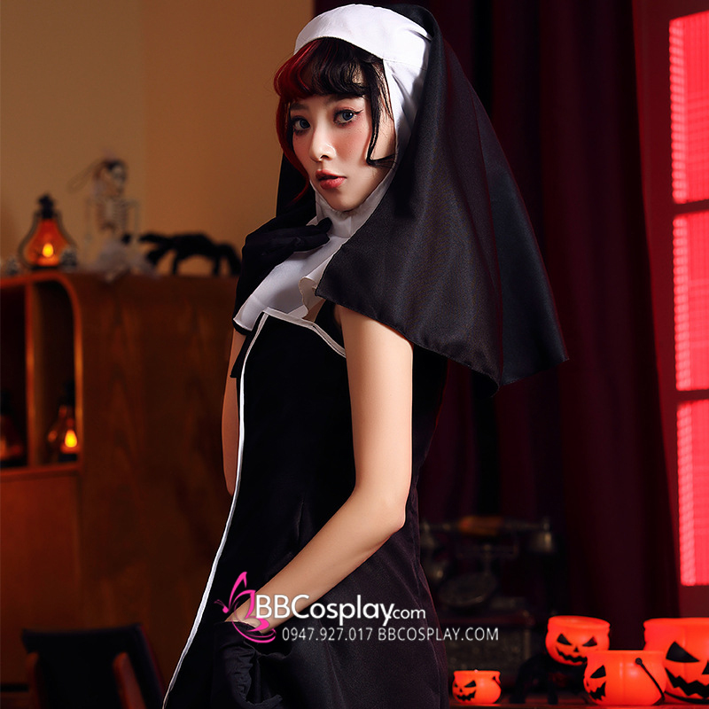 Váy Hoá Trang The Nun Sexy Halloween Gothic